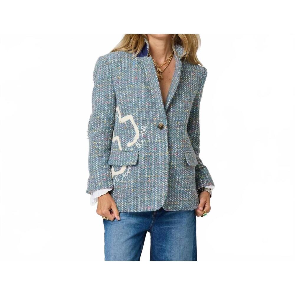 NEW KERRI ROSENTHAL women's workday love rises blazer in multi